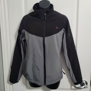 #134 Snozu Black Performance Softshell Jacket Fleece Lined Sz Med